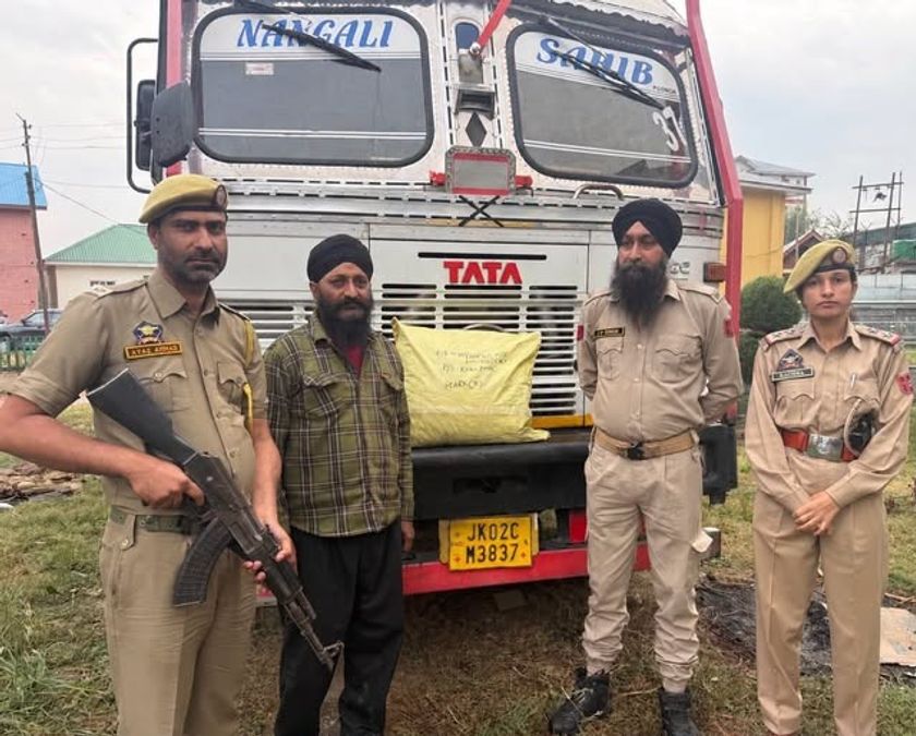 Police recover significant quantity of contraband substance from oil tanker in Pulwama, case registered